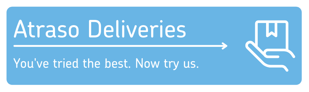 Atraso Deliveries logo from Enigmailed puzzle game through the post puzzle escape game sent in the UK